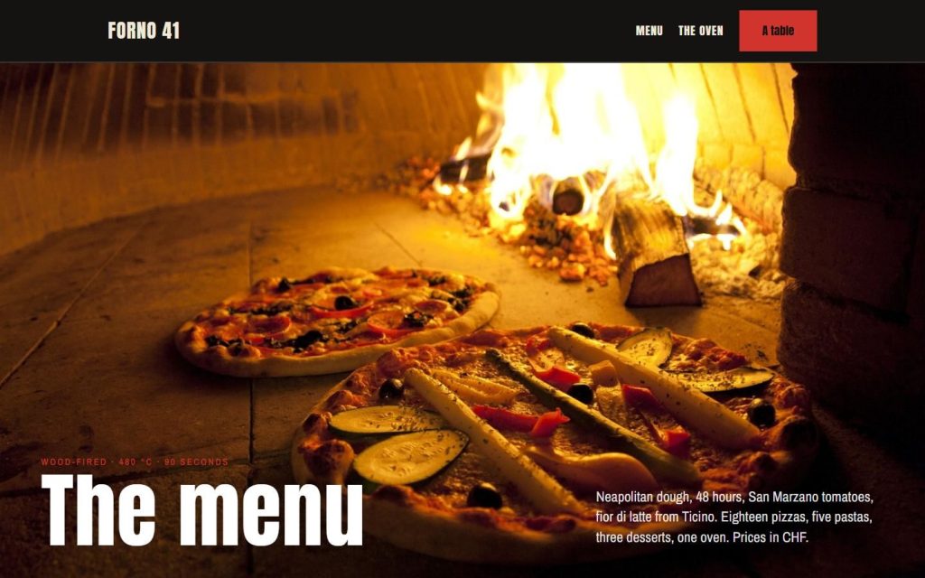 Vorlage Pizzeria
